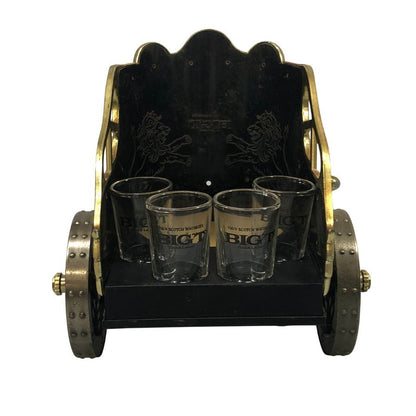 ビッグT ボトルケース ショットグラス4個付き オルゴール ゴールド BIGT【AFI26】【中古】