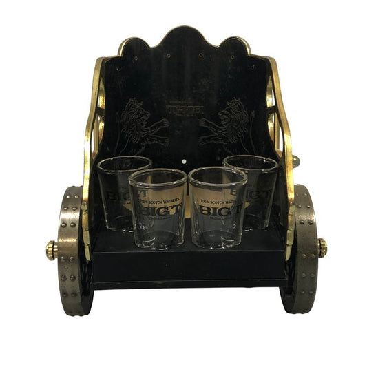 ビッグT ボトルケース ショットグラス4個付き オルゴール ゴールド BIGT【AFI26】【中古】