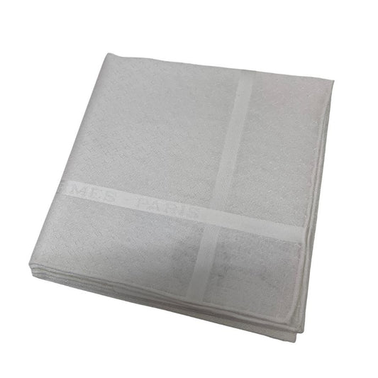 エルメス ハンカチ コットン100% ホワイト レディース HERMES【AFI18-3】【中古】