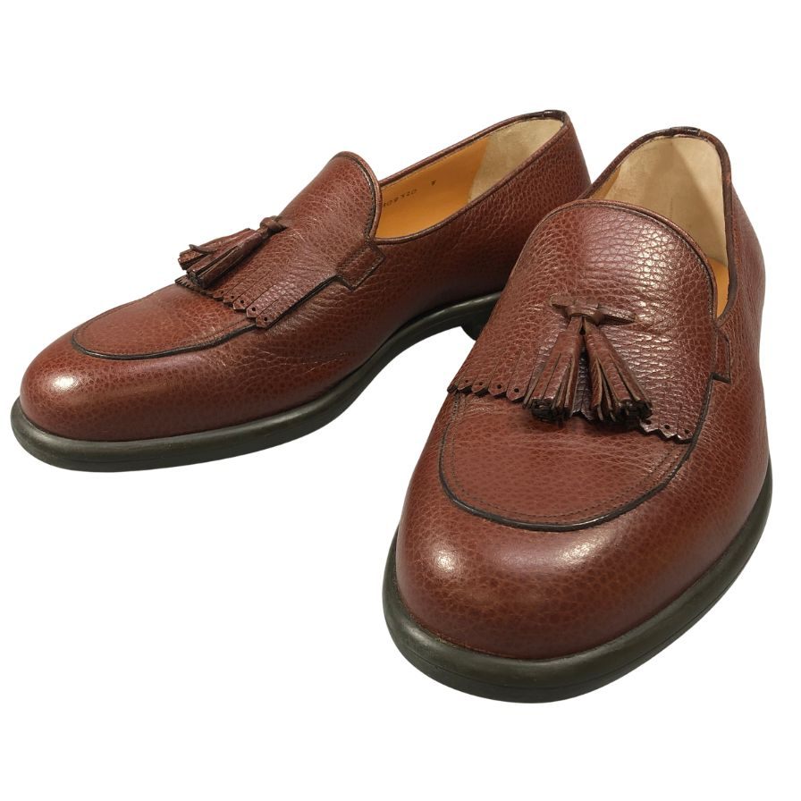 タニノクリスチー 109320 タッセルローファー カーフ ブラウン UK7 TANINO CRISCI ローファー 約25.5cm【LA】【中古】