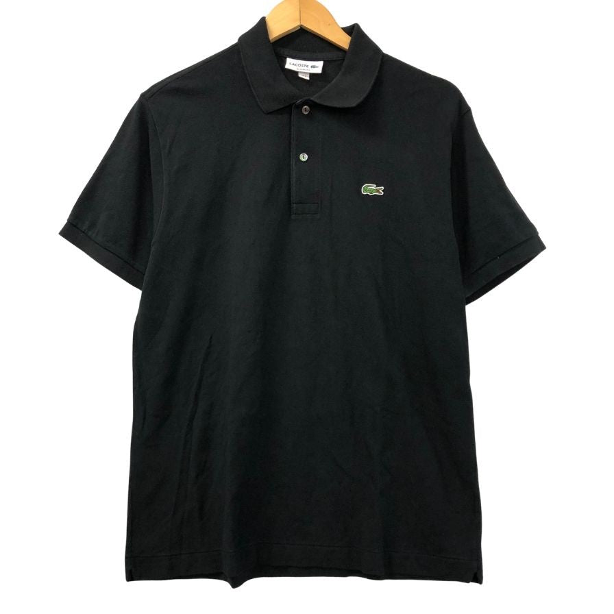 美品◆ラコステ ポロシャツ CLASSICFIT L1212AL メンズ ブラック サイズL LACOSTE 【AFB5】