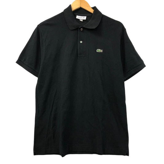美品◆ラコステ ポロシャツ CLASSICFIT L1212AL メンズ ブラック サイズL LACOSTE 【AFB5】