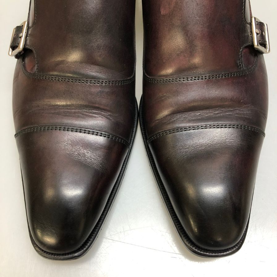 フランチェスコ ベニーニョ ダブルモンク 3624 メンズ 7ハーフ  ブラウン FRANCESCO BENIGNO 約25.5cm【AFC41】