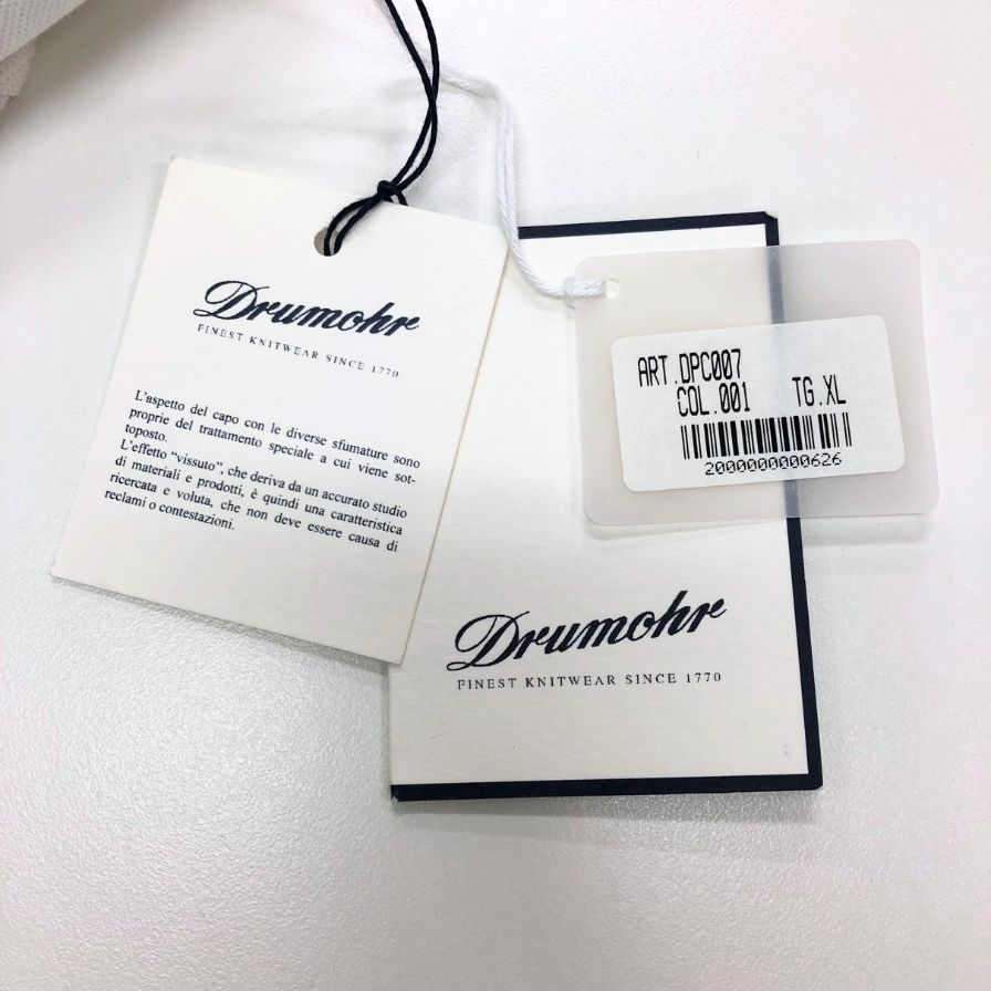 新品同様◆ドルモア ポロシャツ カノコ ホワイト メンズ サイズXL DRUMOHR 【AFB9】