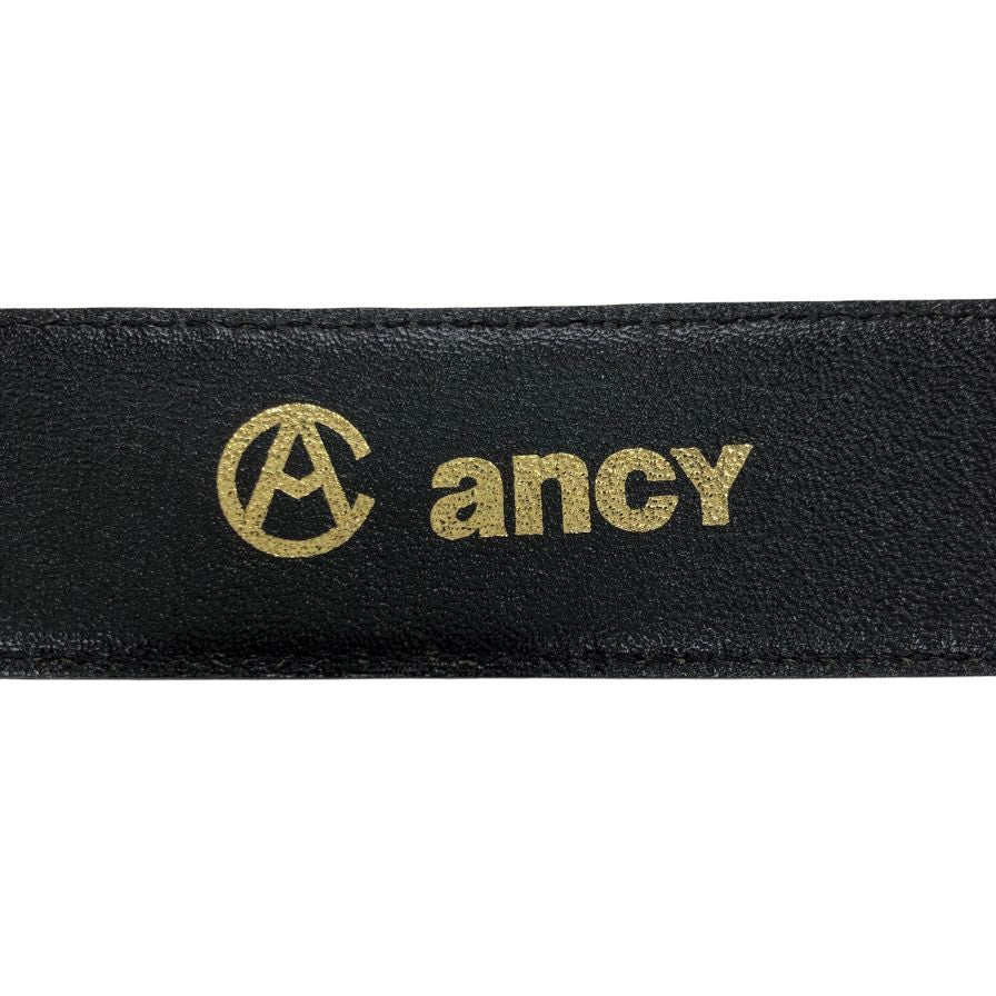 エーエヌシーワイ レザーベルト エレファント ブラック メンズ 日本製 ancy【AFI16】