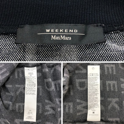中古◆ウィークエンド マックスマーラ ロングスリーブニット クルーネック  全体ロゴ レディース ブラック サイズL Weekend Max Mara 【AFB28】