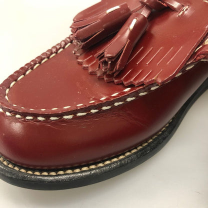 リーガルシューアンドコー タッセルローファー  カーフ レッド サイズ24.5 REGAL shoe＆co 約24.5cm【AFC36】