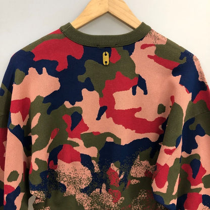 極美品◆ディーゼル ロングスリーブニット カモフラ柄 クロップド丈 レディース サイズXS DIESEL 【AFB5】