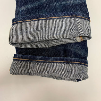 ロン ハーマン デニム パンツ シワ加工 USA製 セルビッジ 青耳 メンズ サイズ31 インディゴ Ron Herman Denim 【AFB45】