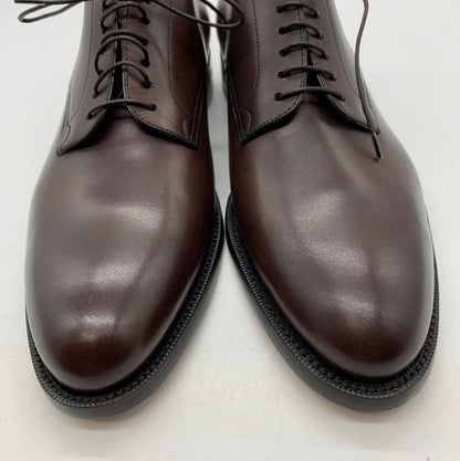 シルバノサセッティ プレーントゥ レザーシューズ ダークブラウン サイズ6 SILVANO SASSETTI 約25.0cm【AFD15】