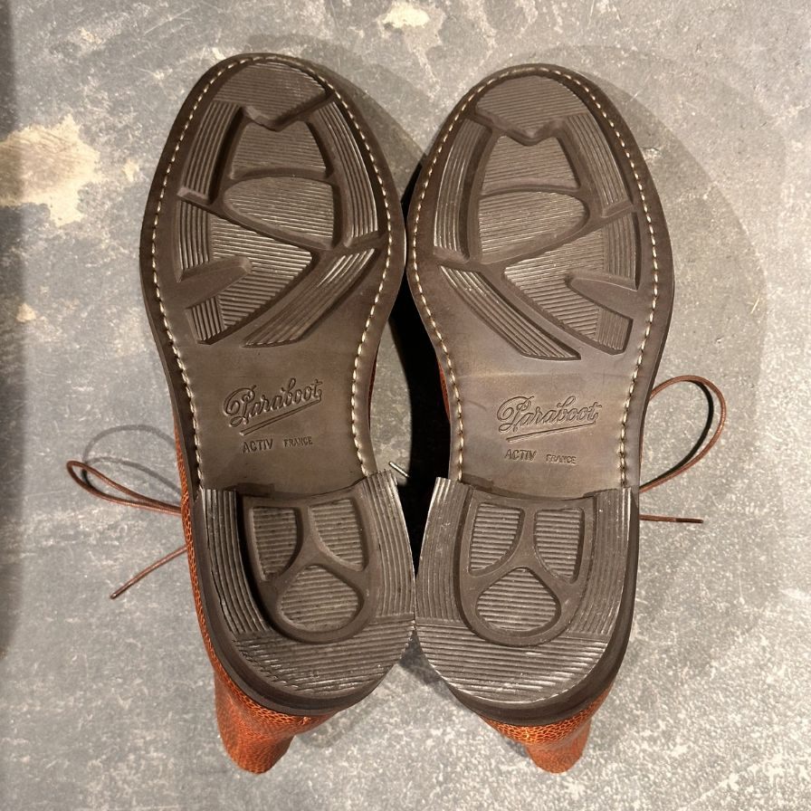 パラブーツ レザーブーツ セリニャン  Uチップ グレインレザー  ブラウン サイズUK6 メンズ PARABOOT ブーツ 約24.5cm【LA】【中古】
