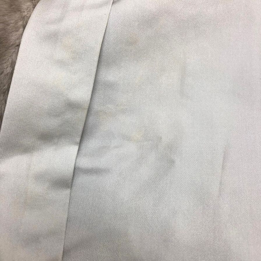 中古◆エレガンスファー サファイアミンク ハーフコート スタンドカラー グレー フリーサイズ 毛皮 ELEGANCE FUR 【AFF21】