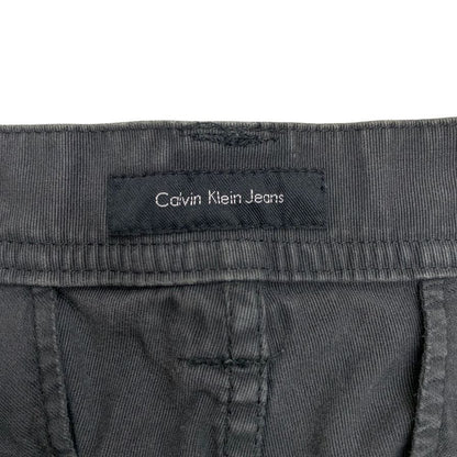 カルバンクライン ジーンズ カーゴパンツ ジップデザイン サイズ32 グレー系 メンズ Calvin Klein Jeans 【AFB44】