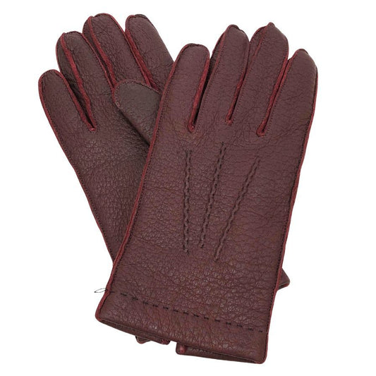デンツ ペッカリー カシミヤライニング メンズ サイズ8 1/2 ボルドー DENTS【AFI20】【中古】