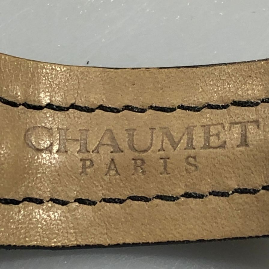 ショーメ 腕時計 自動巻き レザーベルト シルバー ブラック CHAUMET【AFI20】