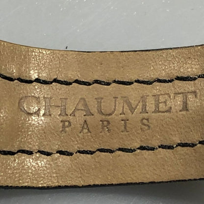 ショーメ 腕時計 自動巻き レザーベルト シルバー ブラック CHAUMET【AFI20】