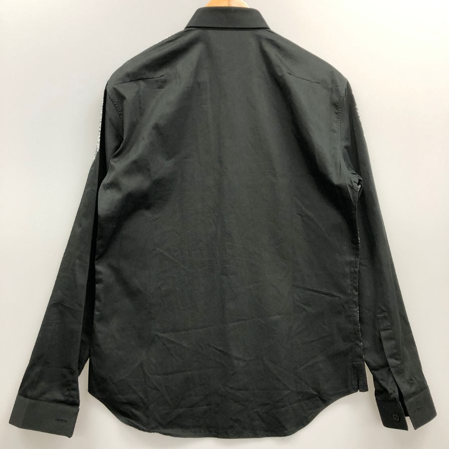 美品◆ディオール オム  シャツ ペイント ブラック メンズ サイズ 38ディオール オムDIOR HOMME 【AFB36】