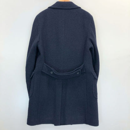 美品◆タリアトーレ ブリッラ チェスターコート ウール ダブル ロング ネイビー メンズ サイズ48 TAGLIATORE Brilla 【AFA1】