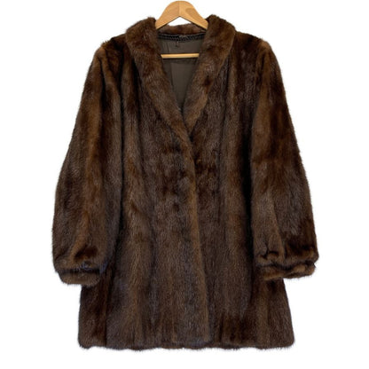 中古■エンバ アメリカンミンク ハーフコート ブラウン サイズ13 EMBA 【AFF20】