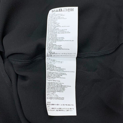 中古◆ディースクエアード ノースリーブ トップス ロゴプレート シルク100% レディース サイズ44 ブラック DSQUARED2 【AFB6】