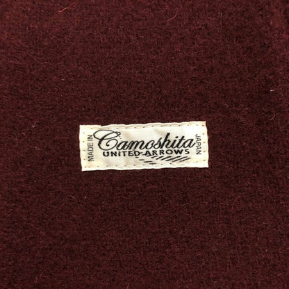 極美品◆カモシタ ユナイテッドアローズ ダッフルコート ウール ナイロン メンズ サイズ44 バーガンディ Camoshita UNITED ARROWS 【AFA18】
