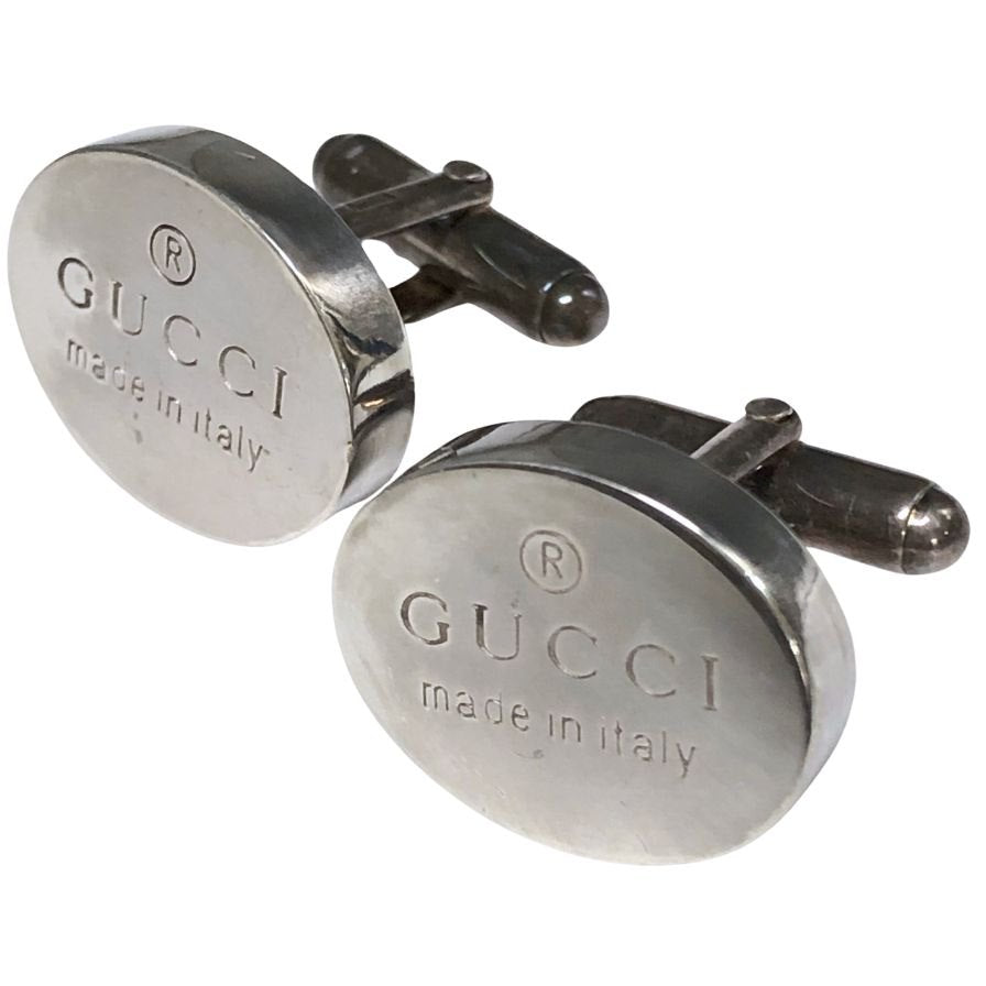 GUCCI グッチ カフス カフリンクス シルバー 925 GUCCI - 【中古】 グッチ カフス シルバー925 約12.0g シルバー