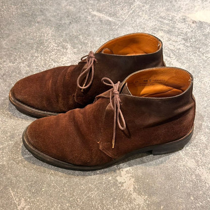 クロケット&ジョーンズ チャッカブーツ チャートシー3 スエード ブラウン サイズUK6.5E CROCKETT&JONES ブーツ 約25.0cm【LA】【中古】