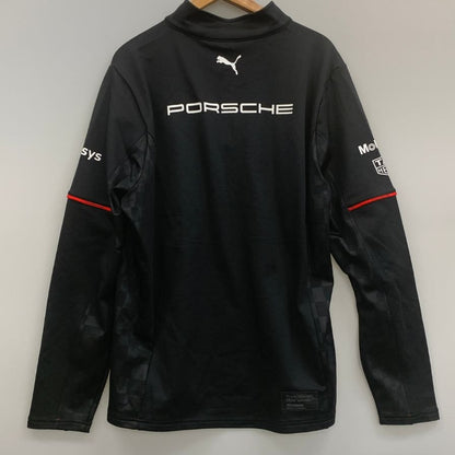 新品同様◆ポルシェ モータースポーツ レプリカ ミッドレイヤー モータースポーツ ウェア ブラック サイズXL  PORSCHE 【AFF21】