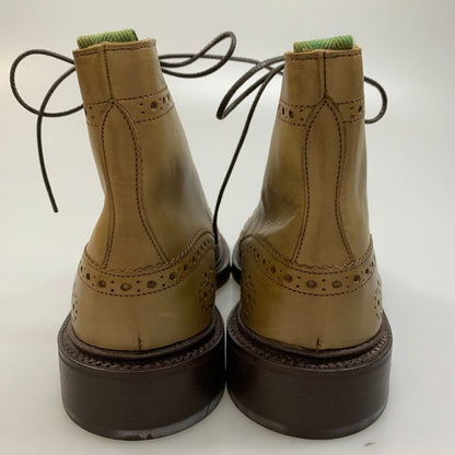 トリッカーズ レースアップブーツ モールトン メダリオン ベージュ メンズ サイズ6.5 Tricker`s MALTON ブーツ 約25.0cm【LA】【中古】