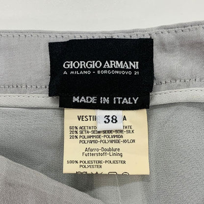 ジョルジオアルマーニ パンツ サイドジップ グレー レディース  サイズ38 GIORGIO ARMANI 【AFB35】