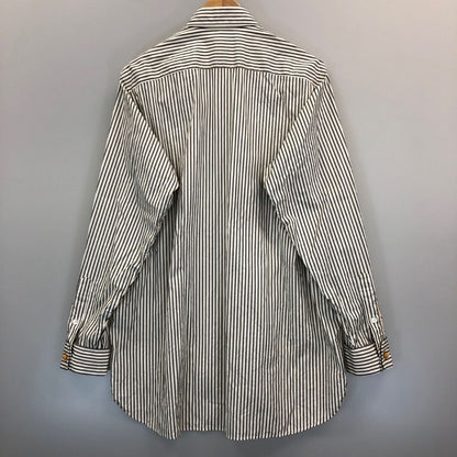 極美品◆アウトオブトラッド ダブルカフスシャツ アンソニー チェック柄 ホワイト系 メンズ サイズ2 OUT OF TRAD 【AFB45】