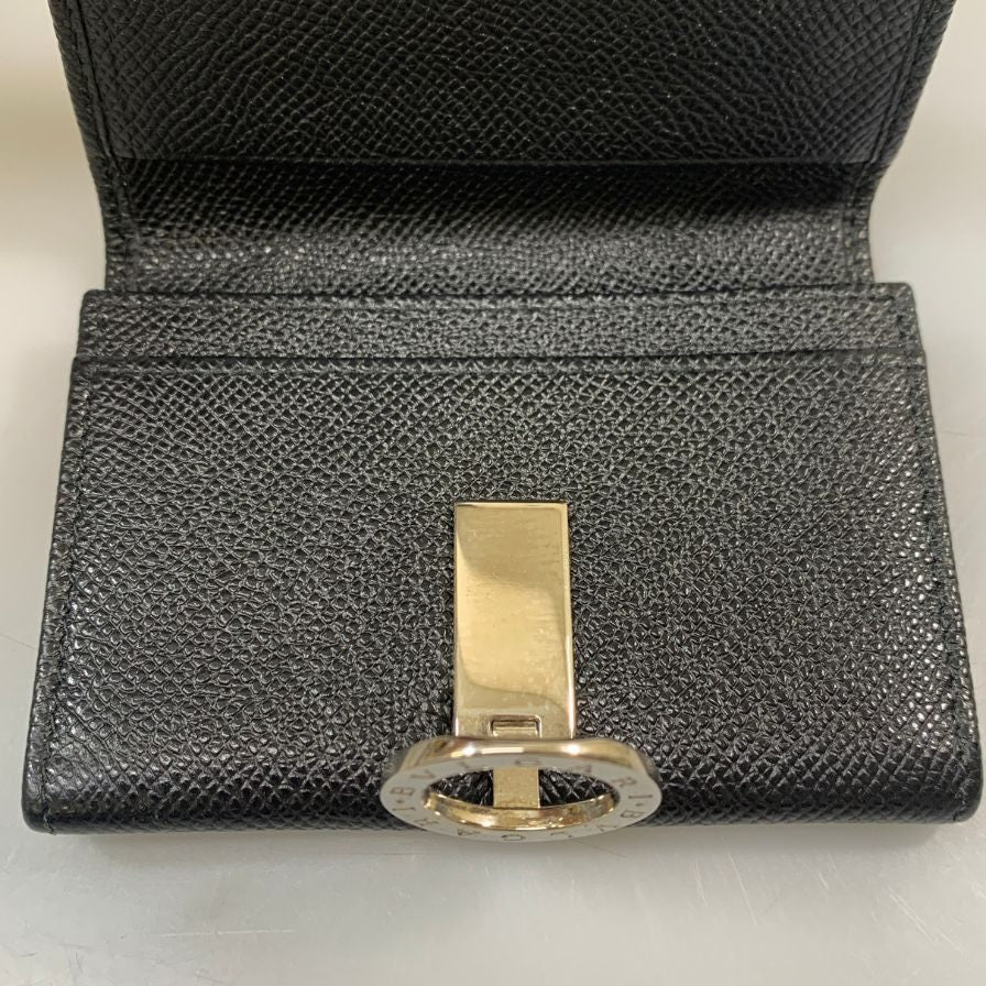 ブルガリ カードケース パスケース カード入れ 名刺入れ ブラック レザー BVLGARI【AFI22】