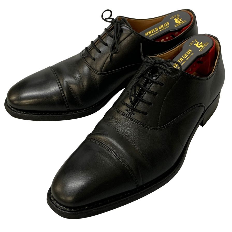 スコッチグレイン ストレートチップ レザー T0326 百貨店限定モデル メンズ ブラック サイズ25 SCOTCH GRAIN 約25.0cm【AFD12】