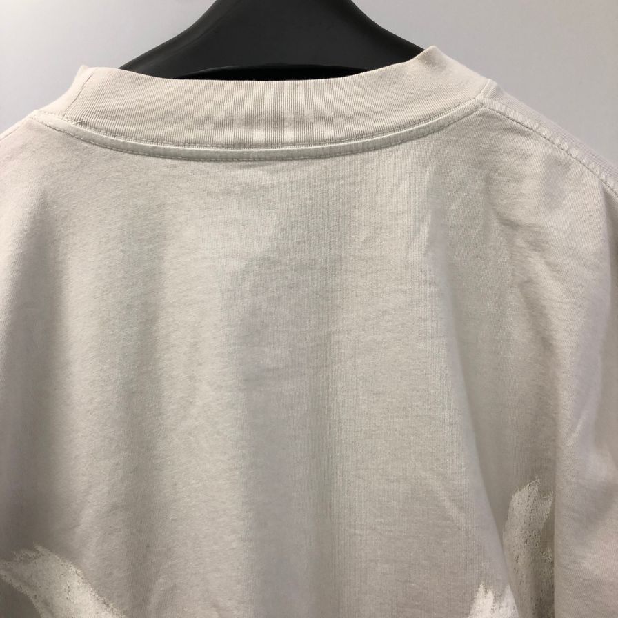 中古◆イージー ギャップ ロンT 長袖 プリント デザイン ロングスリーブ ビッグシルエット ベージュ メンズ LサイズYEEZY GAP DOVE 【AFB36】