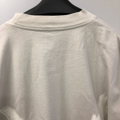 中古◆イージー ギャップ ロンT 長袖 プリント デザイン ロングスリーブ ビッグシルエット ベージュ メンズ LサイズYEEZY GAP DOVE 【AFB36】