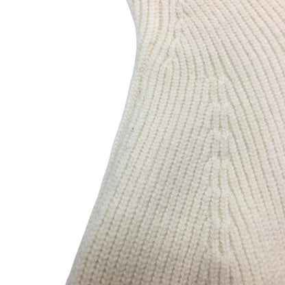 極美品◆コラム 22AW ニットカーディガン ジップアップ ホワイト カシミヤ混 レディース サイズF COLUMN 【AFB24】