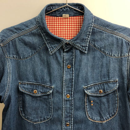 中古◆フォーティファイブアール シャツデニム 908 オーシャンイースタンシャツ インディゴ メンズ サイズ表記なし 45R 【AFB37】
