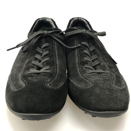 トッズ シューズ ドライビングシューズ レースアップ スエード ブラック メンズ サイズ7.5 TOD’S 約26.0cm【AFC47】