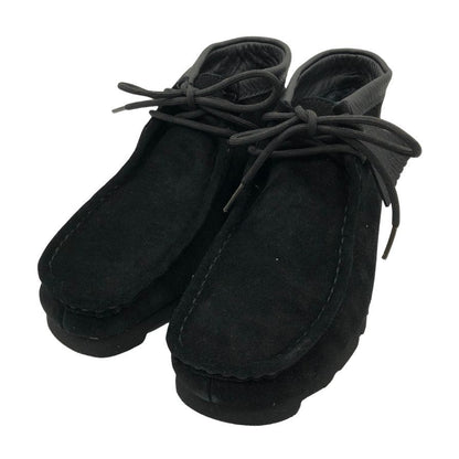 クラークス ワラビーブーツ モカシン スエード ゴアテックス メンズ ブラック サイズ25.5cm CLARKS 約25.5cm【AFD9】