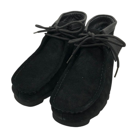 クラークス ワラビーブーツ モカシン スエード ゴアテックス メンズ ブラック サイズ25.5cm CLARKS 約25.5cm【AFD9】