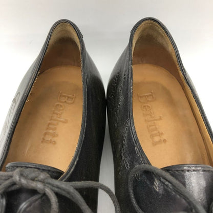 ベルルッティ レザーシューズ ホールカット カリグラフィ パティーヌ メンズ グリーン系 サイズUK6 Berluti 約25.0cm【PTM3】