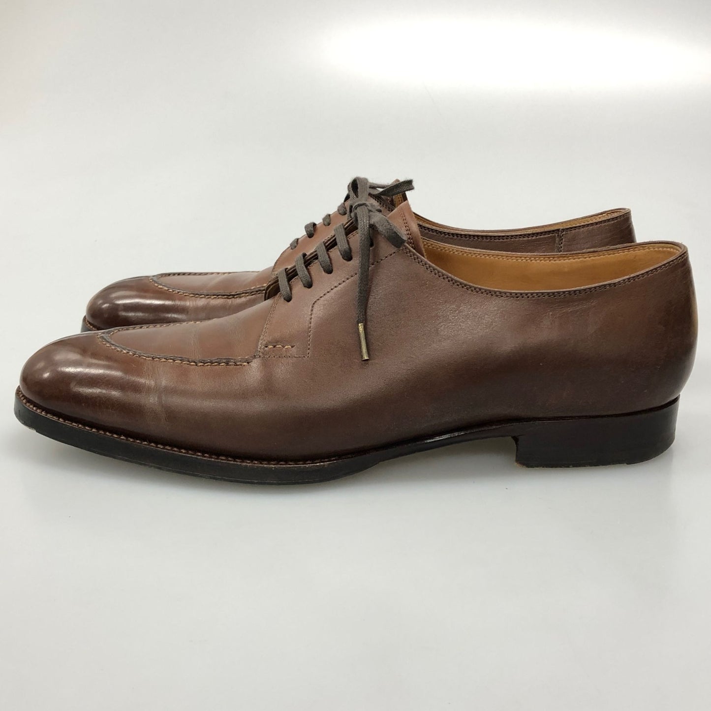 サンクリスピン AZALEA レザーシューズ Uチップ カーフ メンズ ブラウン サイズUK7.5 Saint Crispin's ビジネスシューズ 約26.0cm【LA】【中古】