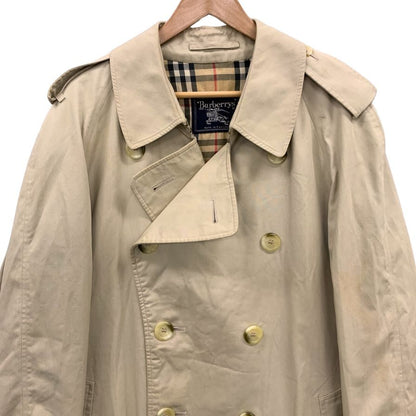 中古■バーバリー バルカラーコート 旧タグ 90S イングランド製 ベージュ メンズ サイズ48 Burberry 【AFA3】