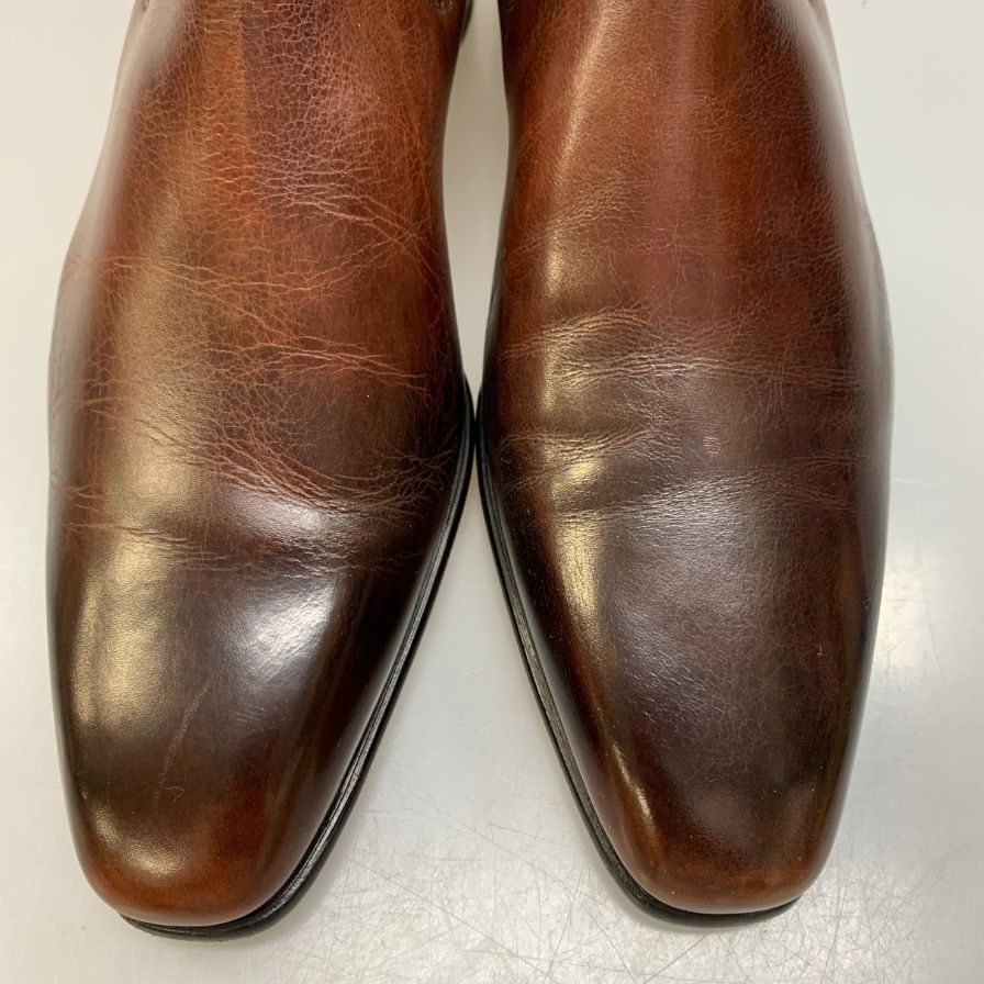サントーニ サイドゴア ブーツ レザー メンズ ブラウン サイズ6 SANTONI 約25.0cm【AFC42】