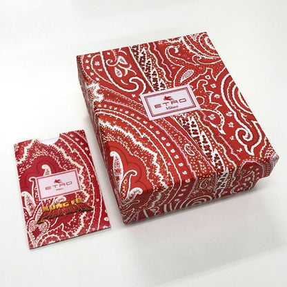 エトロ エアポッズケース カンフーパンダ AirPodsケース レッド系 レザー ETRO【AFI8】【中古】