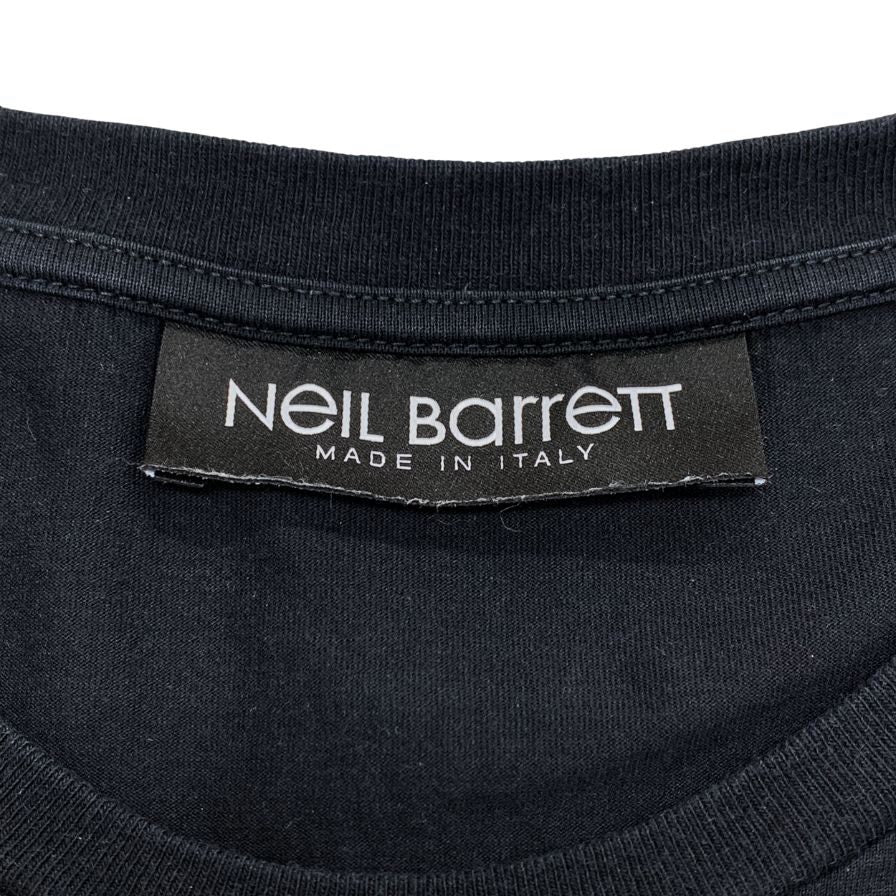 美品◆ニールバレット Tシャツ 20AW Hybrid Mohawk God TEE PBJT793B-P508S メンズ サイズXL ブラック Neil Barrett 【AFB15】