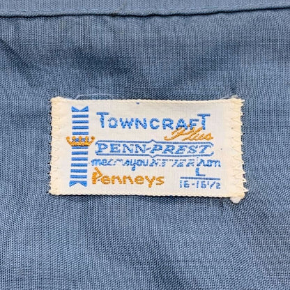 タウンクラフト 60S-70S 長袖シャツ 胸ポケット刺繍 メンズ サイズL TOWNCRAFT【LA】
