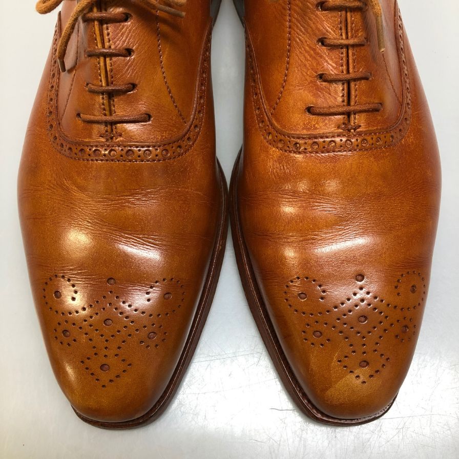 クロケット＆ジョーンズ エッジウェア 5247 X26993 メンズ サイズ 6ハーフ ブラウン CROCKETT&JONES EDGWARE ビジネスシューズ 約25.0cm【LA】【中古】