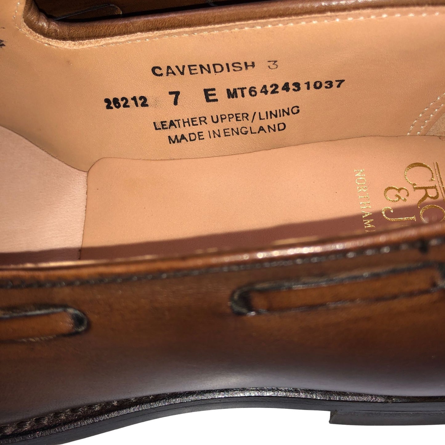 クロケット&ジョーンズ ローファー MAINE ビームスF別注 ダークブラウンカントリーカーフ サイズ5E ブラウン CROCKETT&JONES ローファー 約24.0cm【LA】【中古】