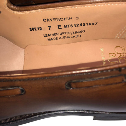 クロケット&ジョーンズ ローファー MAINE ビームスF別注 ダークブラウンカントリーカーフ サイズ5E ブラウン CROCKETT&JONES ローファー 約24.0cm【LA】【中古】